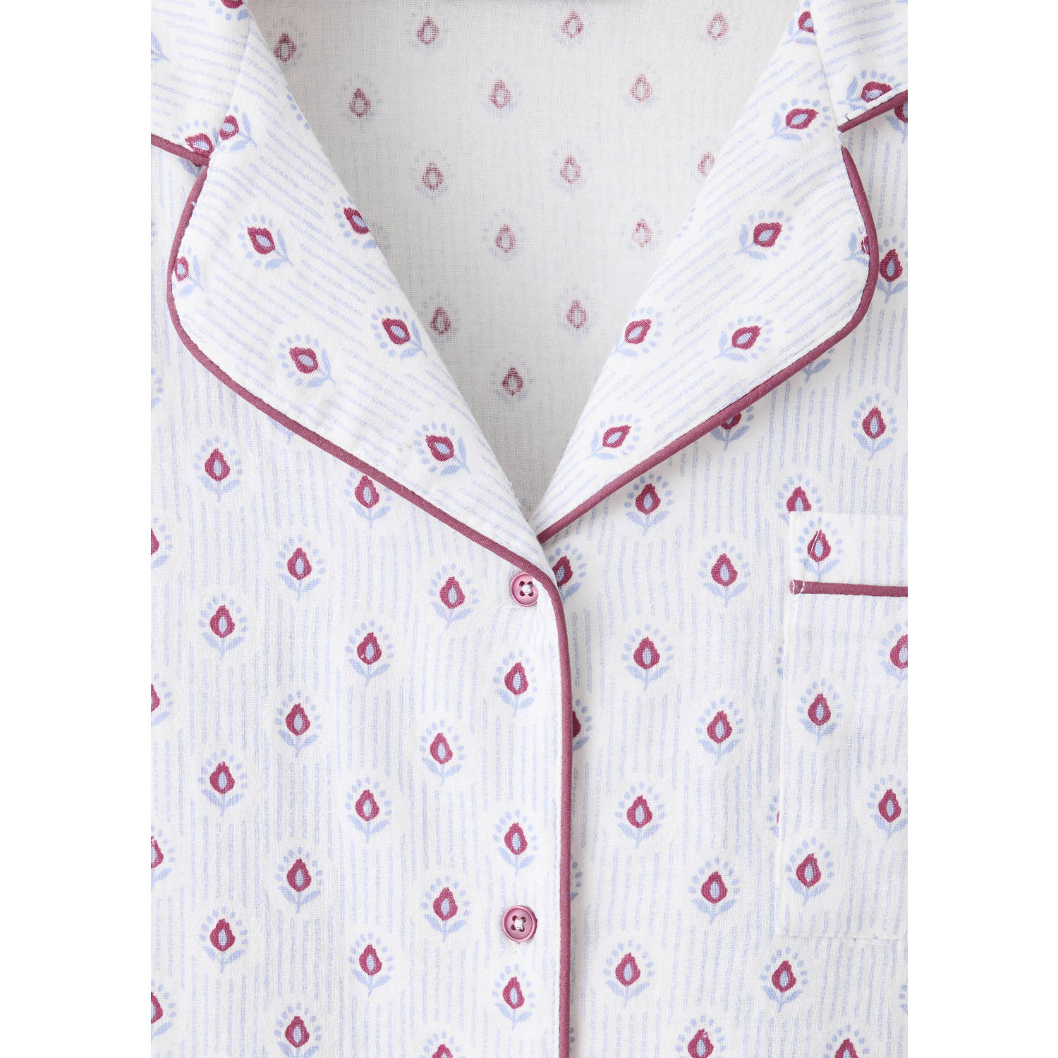 MANGO TEEN pyjama met print wit rood