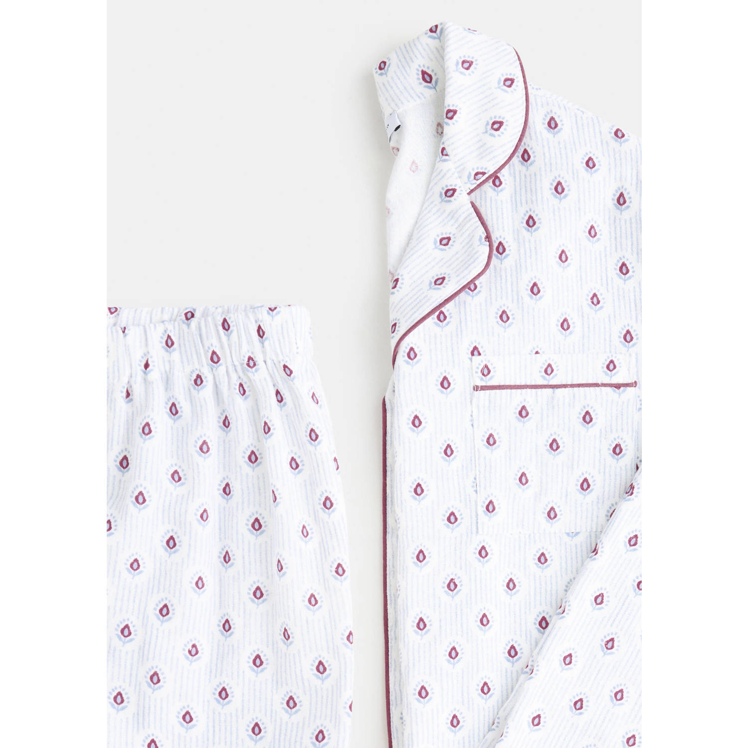 MANGO TEEN pyjama met print wit rood