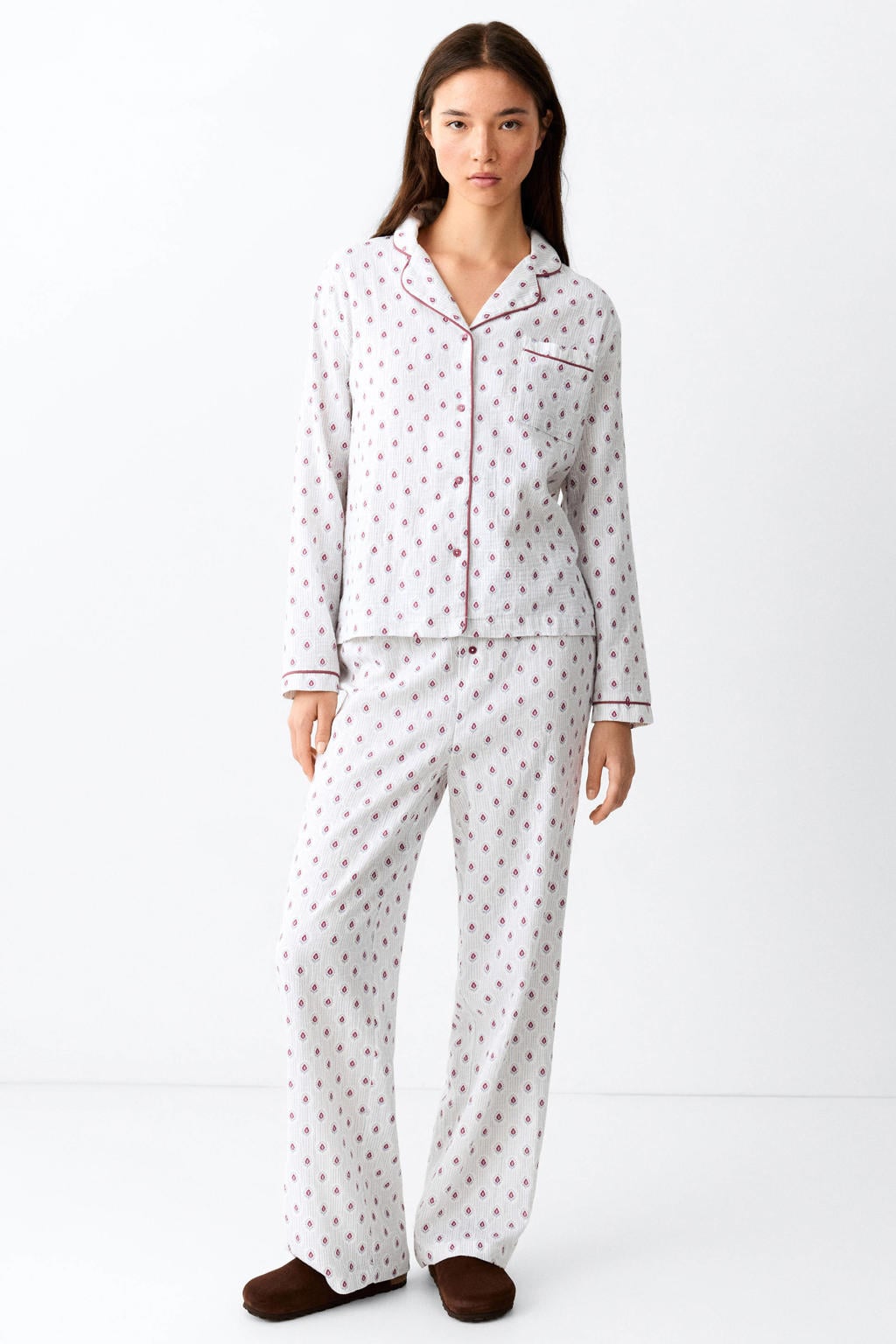 MANGO TEEN pyjama met print - wit/rood