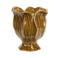 Madam Stoltz ronde aardewerken bloempot 18x21 cm - oker/bruin
