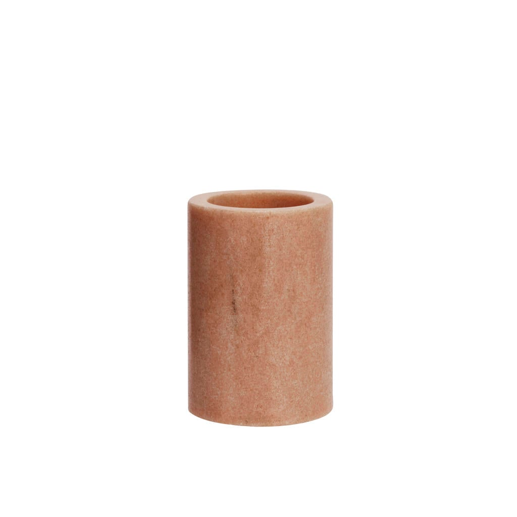 Madam Stoltz marmeren opbergpot 8x8x10 cm - lichtroze