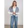 NUKUS gebreid vest met wol - blauw
