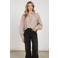 NUKUS geruite semi-transparante blouse - zand