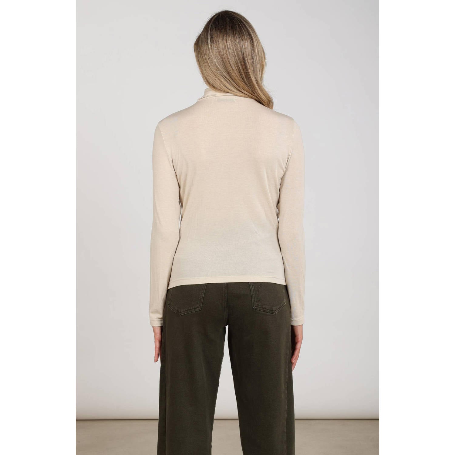 NUKUS coltrui met wol taupe