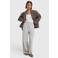 Alix the Label geruite cropped double breasted blazer - bruin