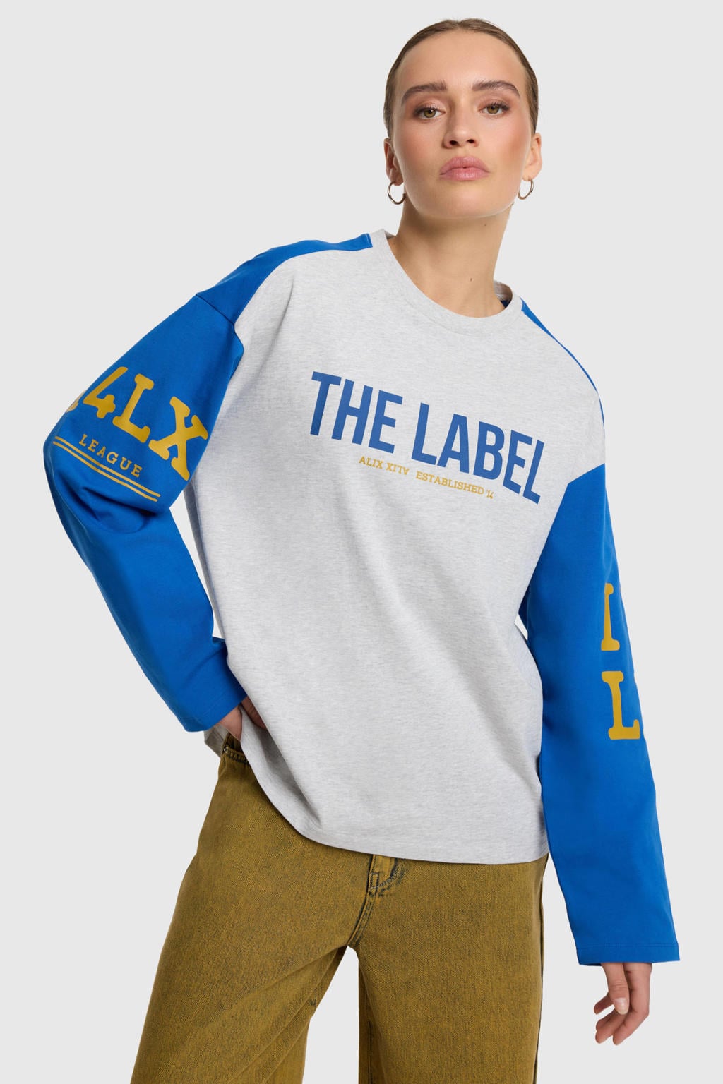 Alix the Label T-shirt met tekst - grijs