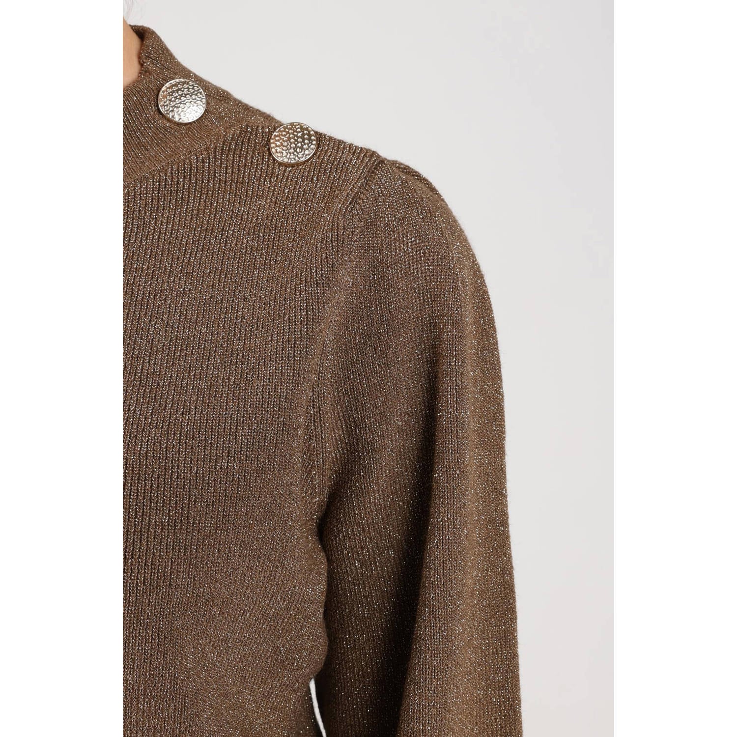 NUKUS coltrui met glitters bruin