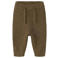 LIL' ATELIER BABY katoenen regular fit gebreide babybroek - donkerbruin