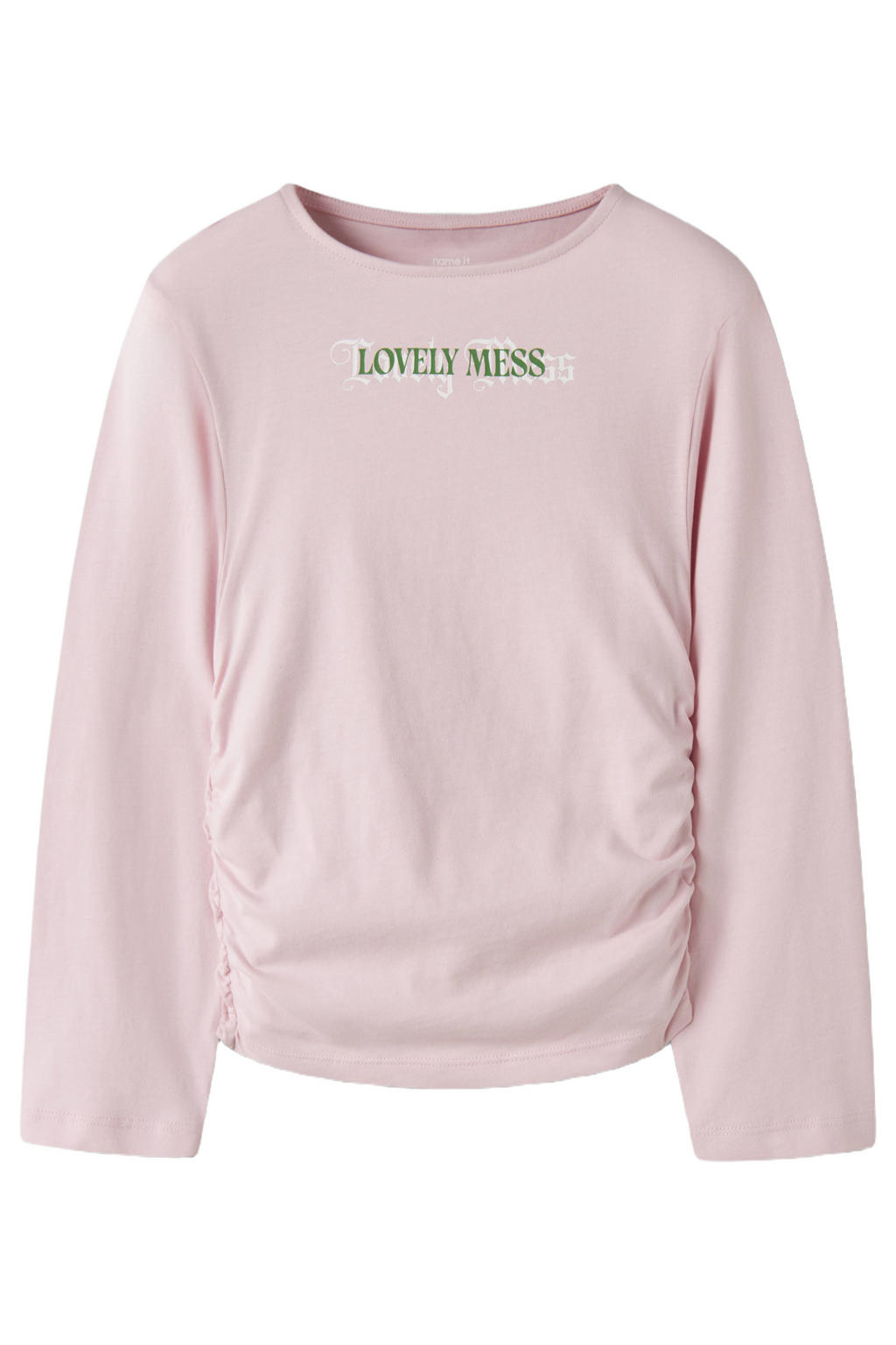 NAME IT KIDS longsleeve met tekst - lichtroze