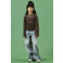 NAME IT KIDS longsleeve met rijgdetail en tekst - bruin