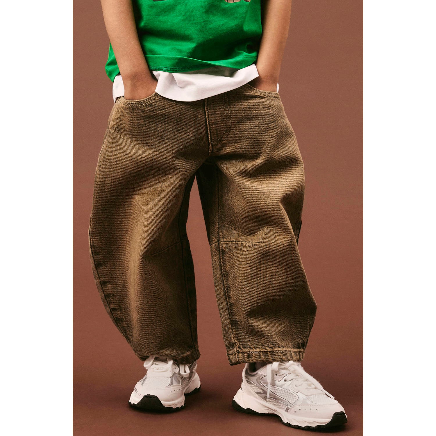 NAME IT MINI Nmmben barrel jeans bruin