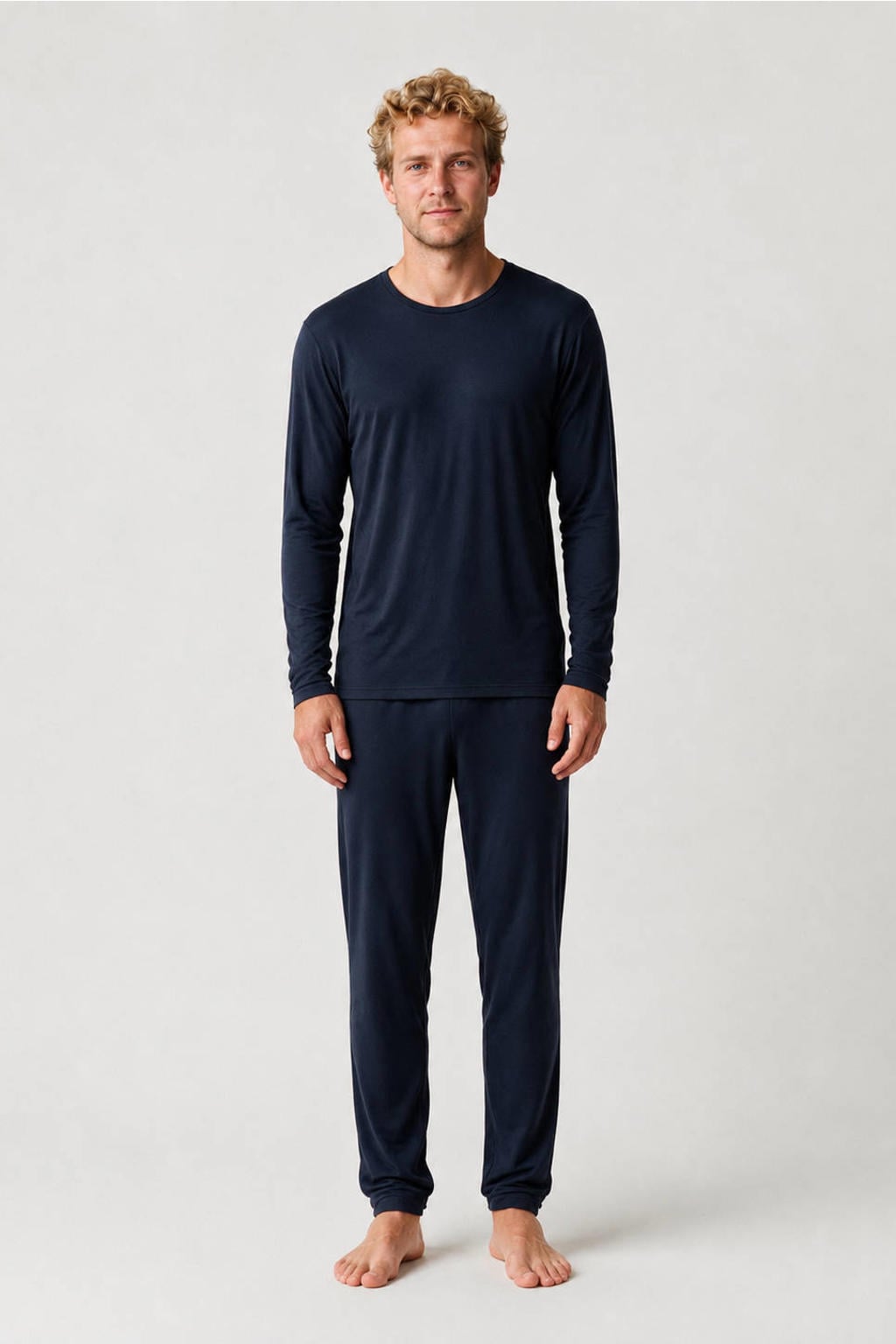 Bamboo Basics bamboe pyjama set - donkerblauw