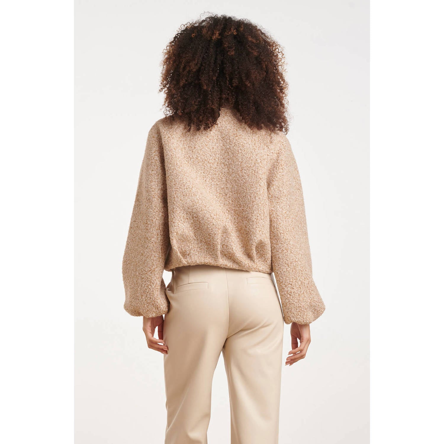 Smashed Lemon bouclé bomberjack beige