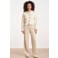 Smashed Lemon wide leg broek met wol - beige