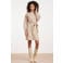 Smashed Lemon gebreide jurk met col en print - beige