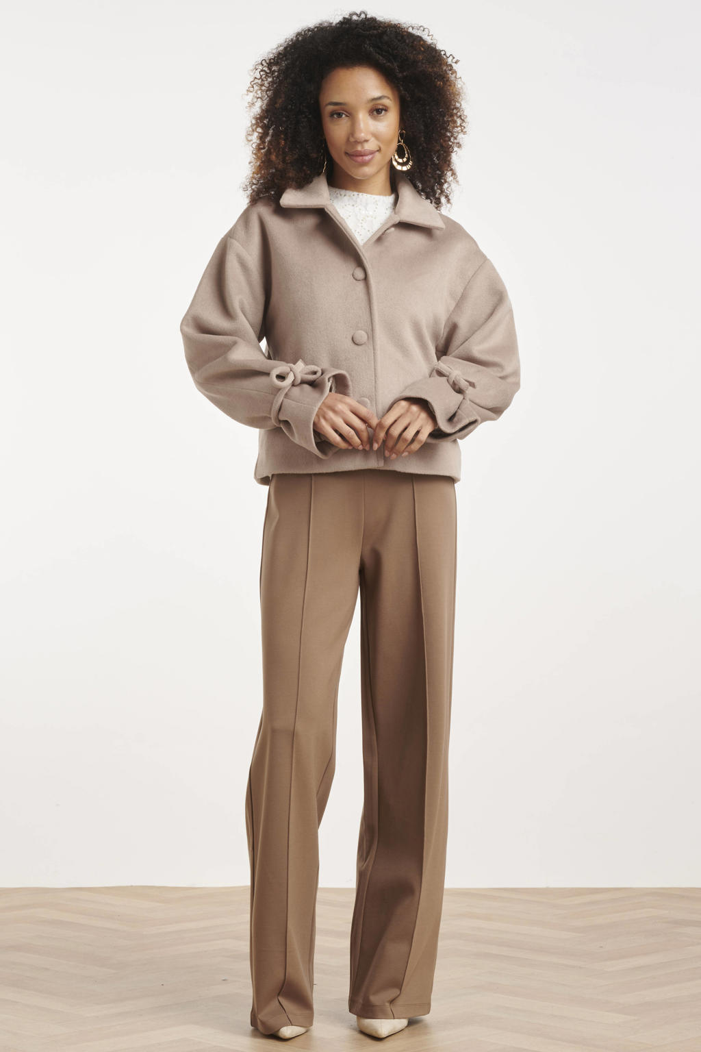Smashed Lemon jas met wol - beige