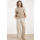 Smashed Lemon gebreide trui met parels - beige