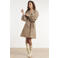Smashed Lemon blousejurk met borduursels en linnen - taupe