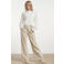 Smashed Lemon high waist wide leg broek - beige