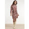 Smashed Lemon mini coljurk met ceintuur en print - rood