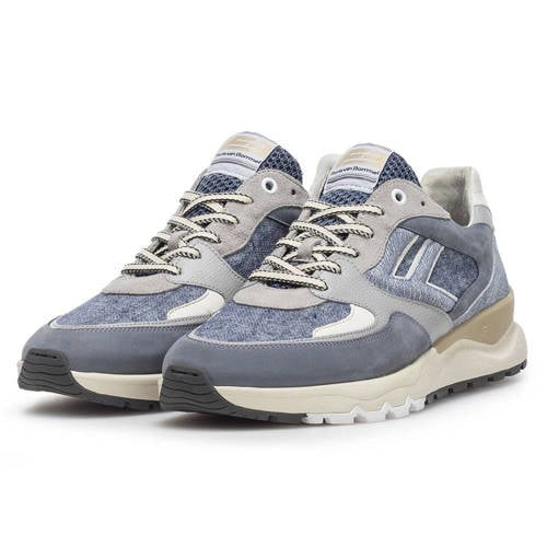 Floris van Bommel De Treener 01.38 leren sneakers lichtblauw