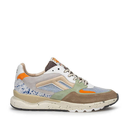 Floris van Bommel De Treener 01.55 textiel sneakers lichtbruin