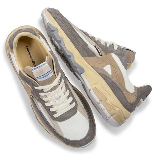 Floris van Bommel De Rezer 02.11 suède sneaker licht grijs