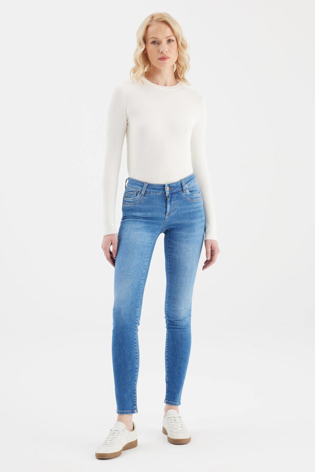 Cup of Joe Denim regular waist skinny jeans - mediumblauw