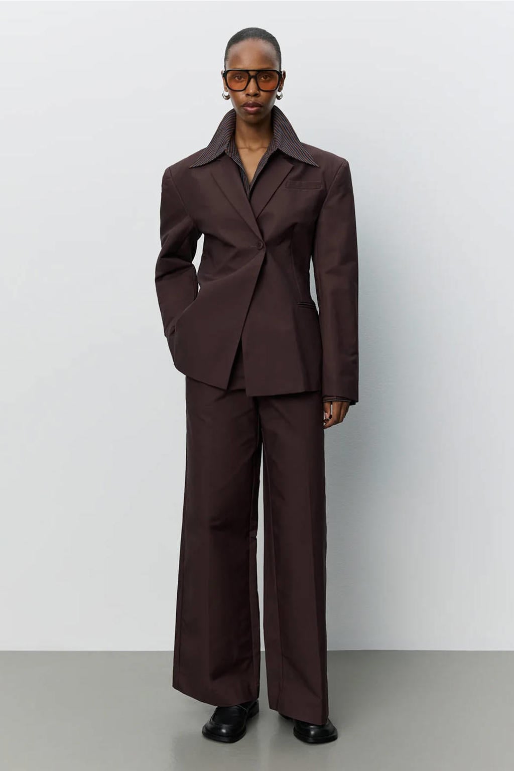 Sofie Schnoor wide leg broek - roodbruin
