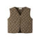 LIL' ATELIER MINI gebloemd gilet - kaki/beige