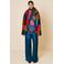 Oilily wollen geruite faux fur jas - meerkleurig