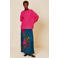 Oilily gebloemde plissé rok - blauw