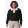 Colourful Rebel Curve Plus Size gebreide trui met wol - donkerbruin