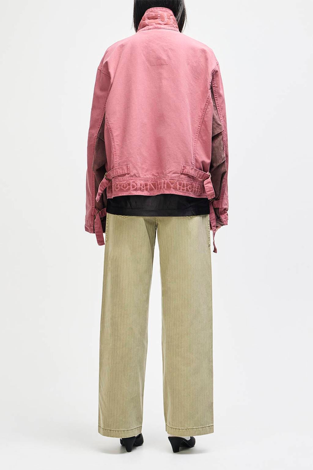 Deus Ex Machina katoenen jas met borduursels - roze