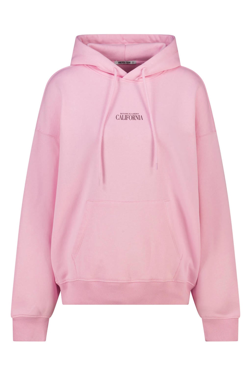 America Today gebloemde hoodie met backprint - roze