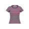 America Today gestreepte top - donkerrood/lila