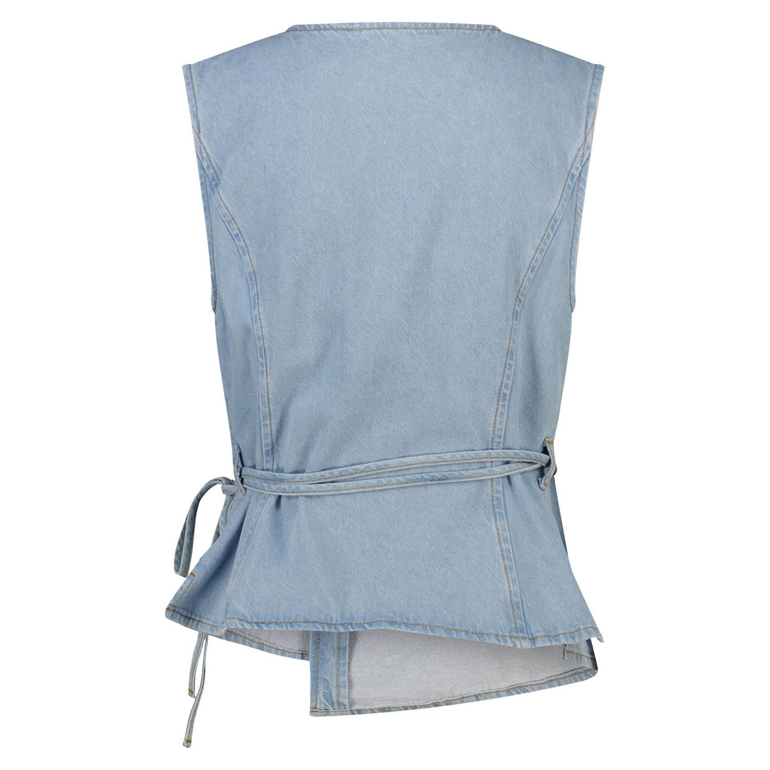 America Today denim gilet lichtblauw