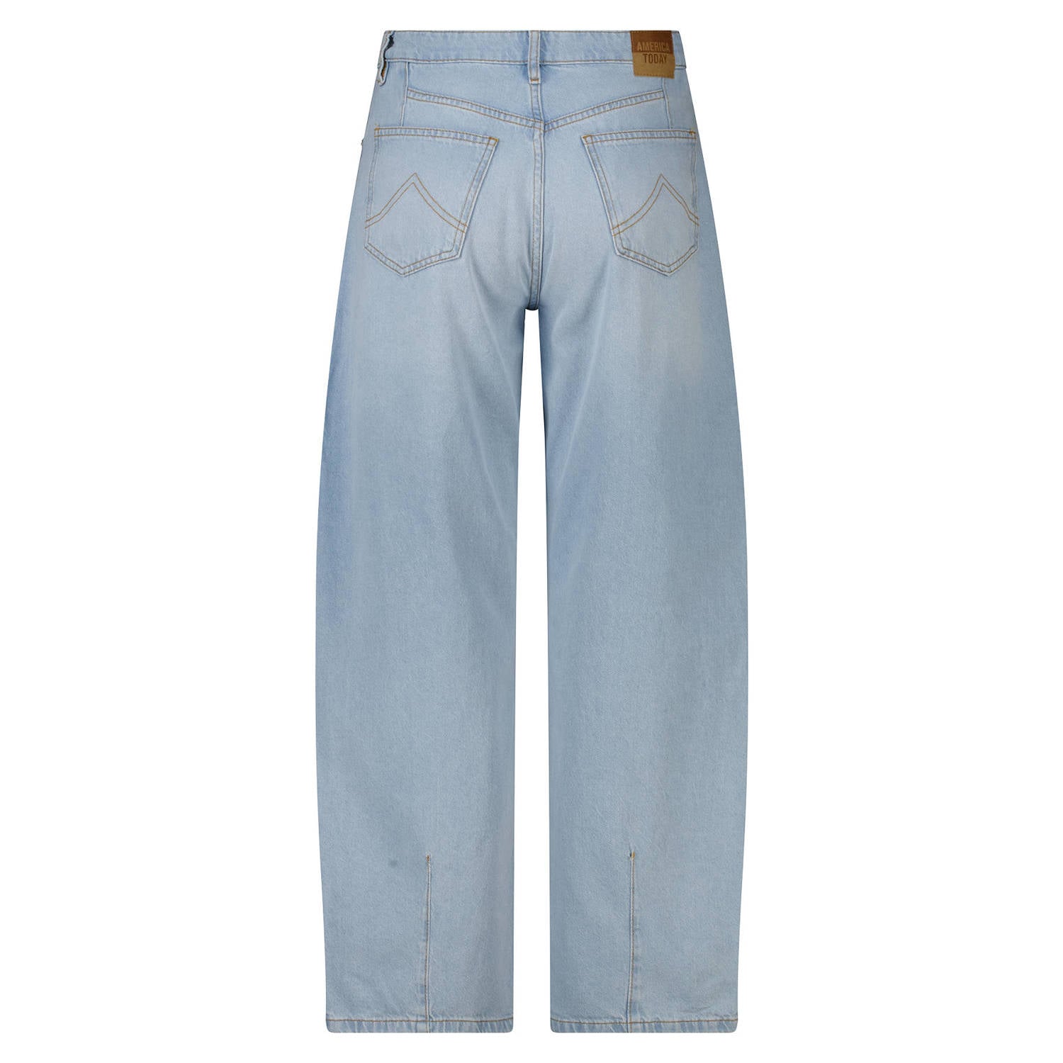 America Today high waist barrel jeans lichtblauw