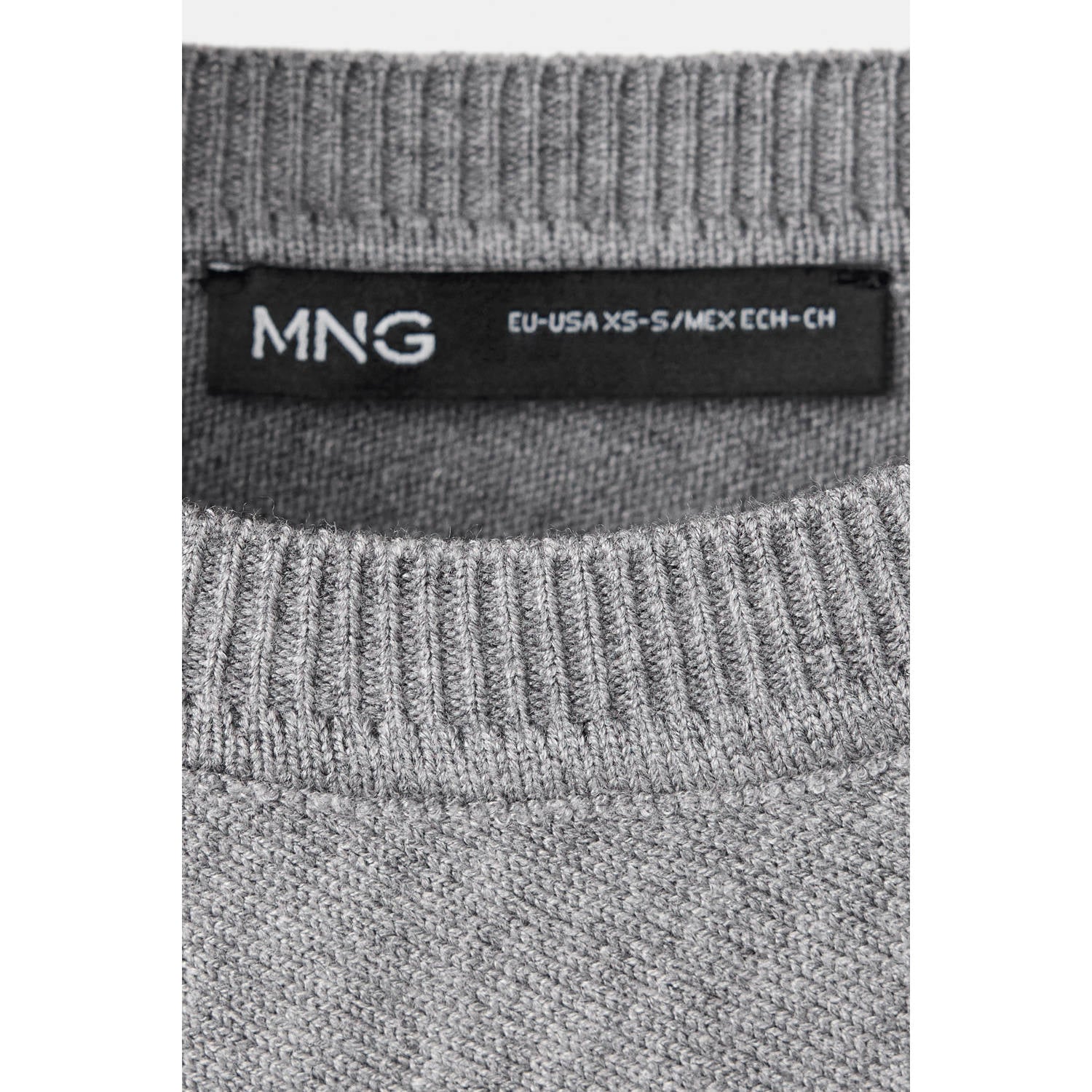 Mango gebreide trui grijs