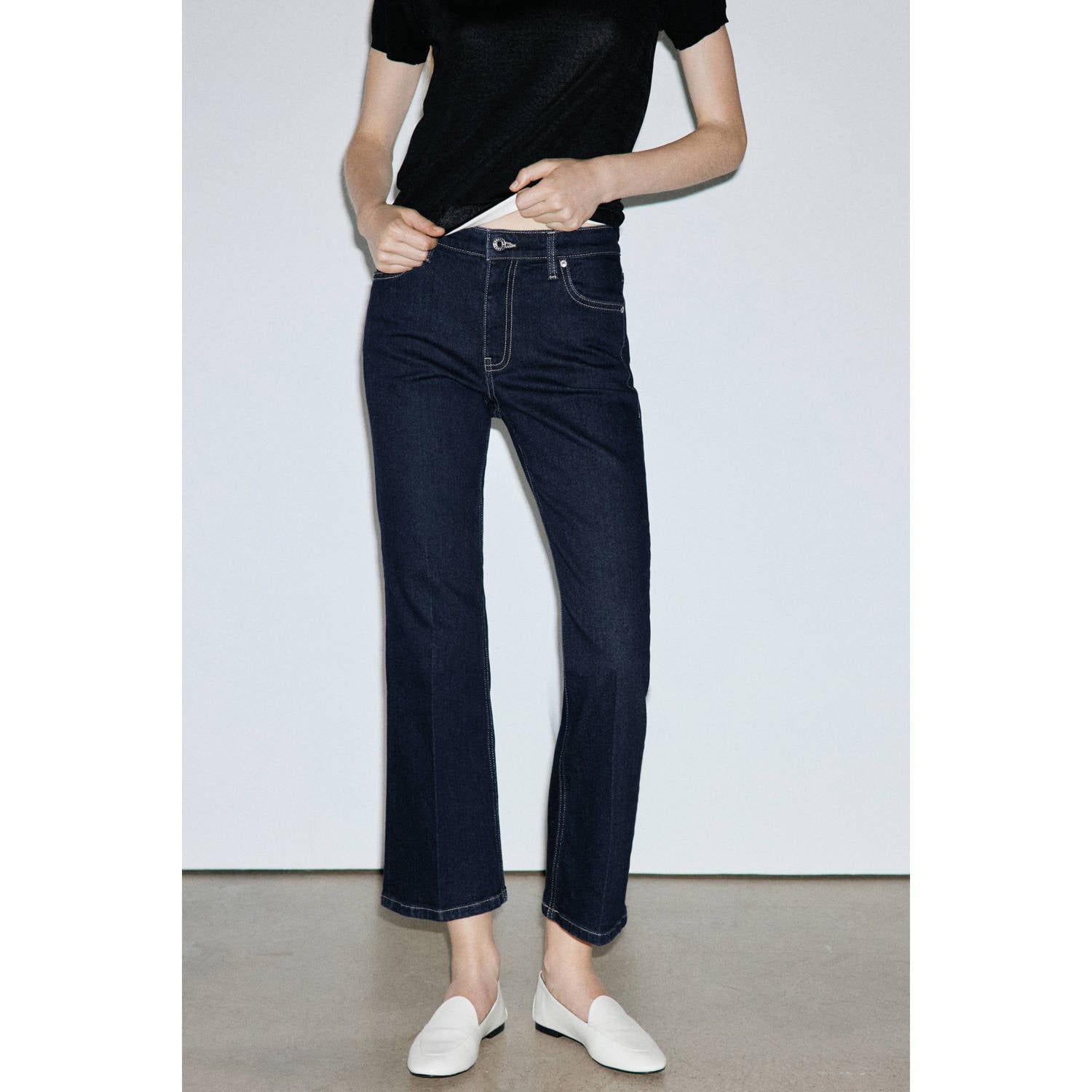 Mango flared jeans donkerblauw