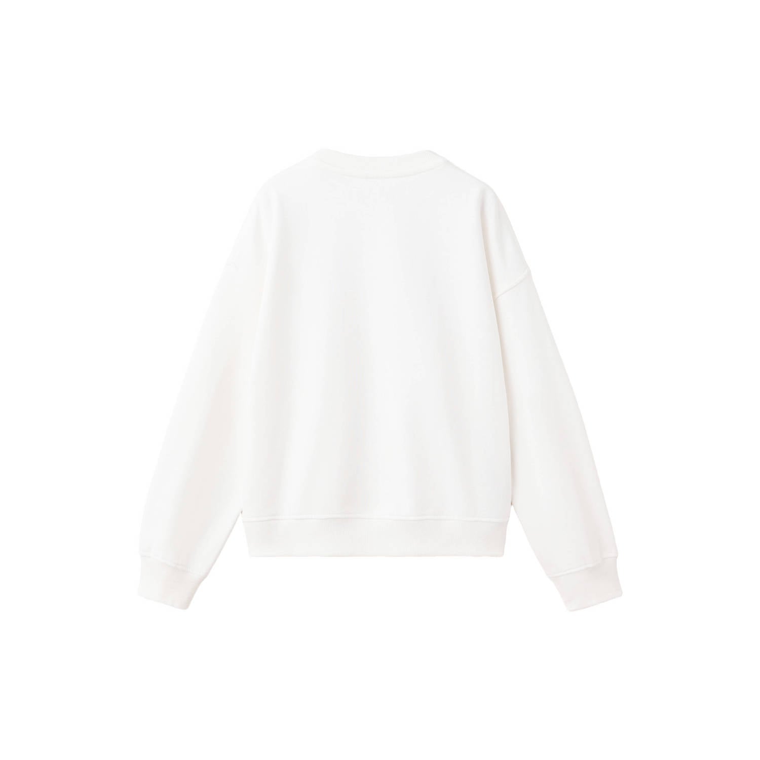 Mango Kids sweater met print naturel wit