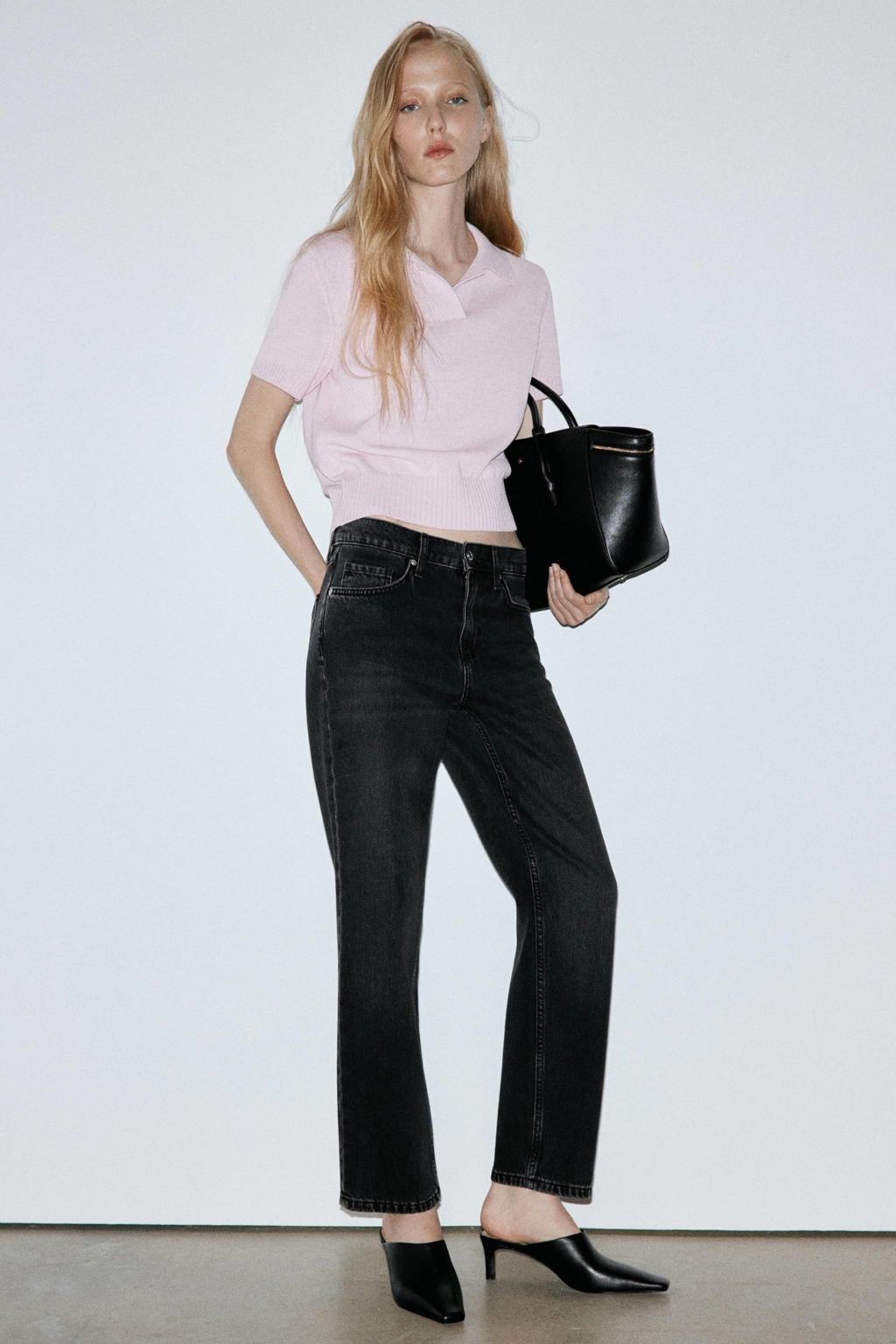 Mango straight leg jeans - grijs