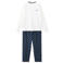 Mango Kids pyjama met backprint - donkerblauw/wit