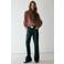 Mango geruite top - rood/ecru