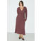 Mango midi jurk met stippen - donkerrood