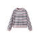 Mango Kids gestreepte sweater met tekst - lila