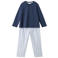 Mango Kids gestreepte pyjama - marineblauw/lichtblauw/wit