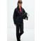 Mango denim trenchcoat met ceintuur - donkerblauw