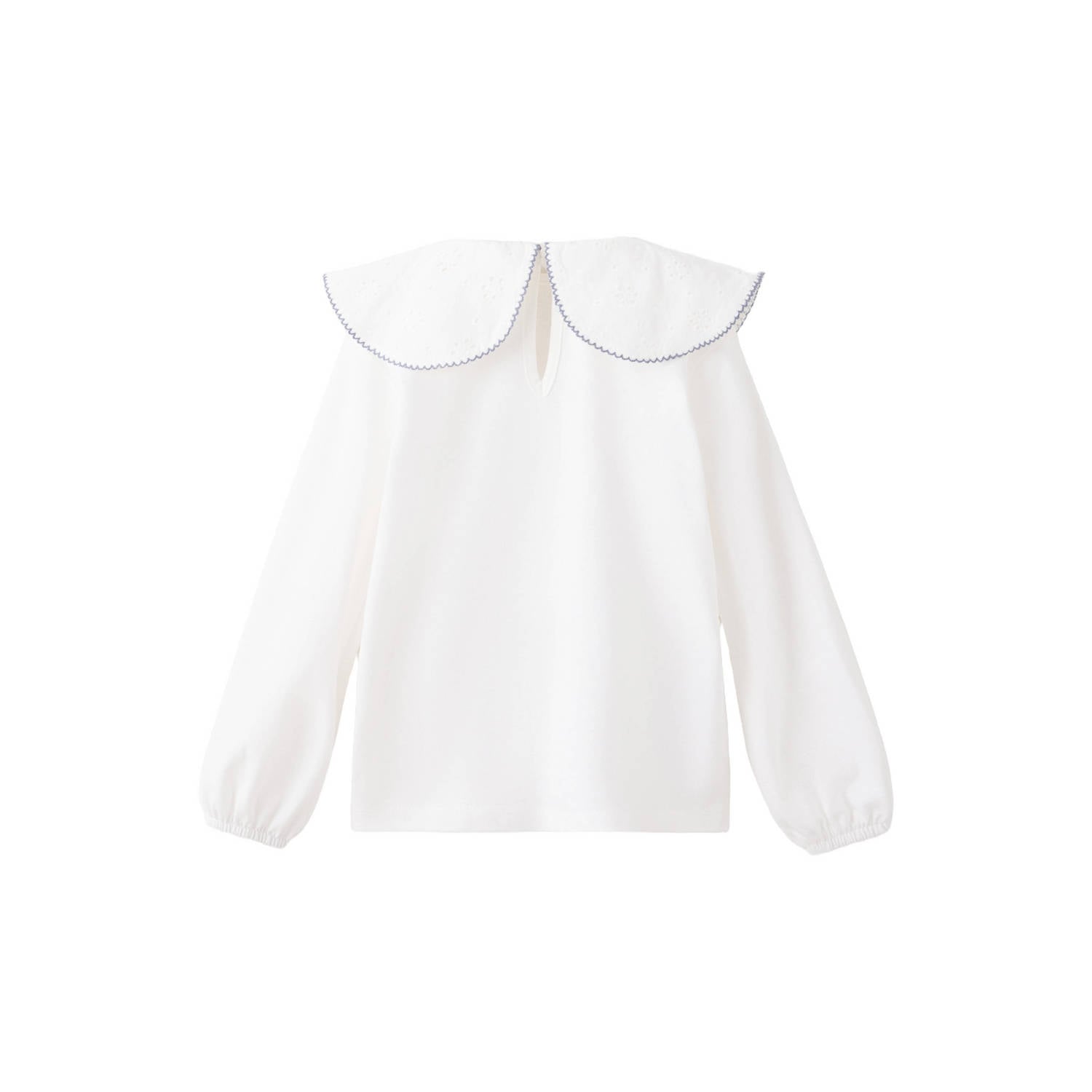 Mango Kids blousetop met broderie wit