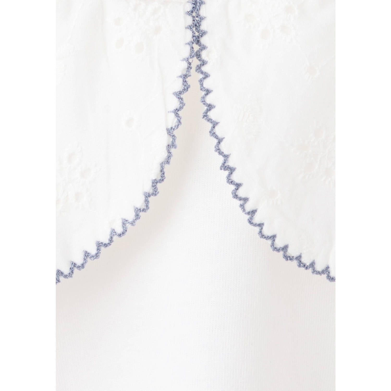 Mango Kids blousetop met broderie wit